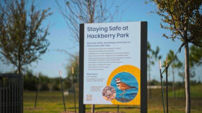 Mont-Belvieu-Outdoor-Activities-Hackberry-Park-bird-signage